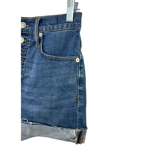 Madewell High-Rise Denim Shorts Medium Rinse Button-Fly Women's Size 24 - Picture 3 of 9